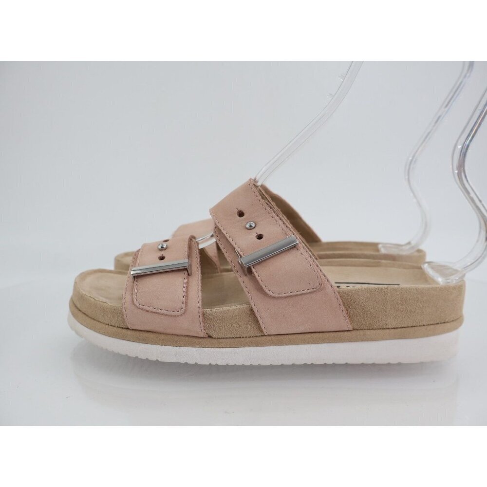 Earth Women's Canyon Ruby Sandal Size 7 Low Wedge Slide Blush Straps Buckle - Picture 5 of 14